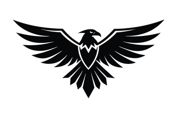 majestic eagle logo design silhouette vector illustration