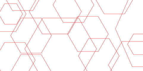 abstract geometric red texture background red hexagon 3D background texture. 3d rendering illustration. Clear pattern abstract background hexagon .Futuristic abstract banner.	
