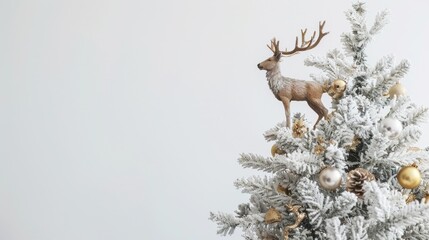 Christmas Tree Topper with a Reindeer
