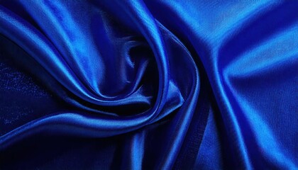 Obraz premium Image of Blue silk fabric drapery material close up. Texture for background usage 