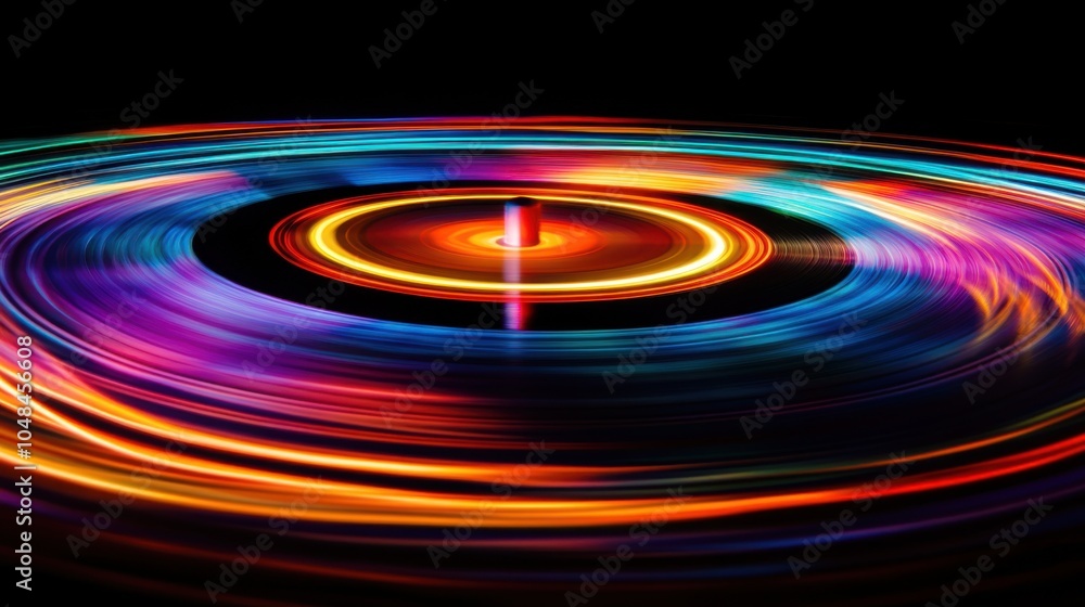 Aufkleber abstract background. luminous swirling. elegant glowing circle. sparking particle. space tunnel. glo