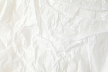 White crumpled paper texture background.