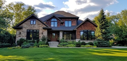 Comfort-focused, well-appointed suburban house in the Midwest.