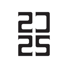 Obraz premium happy new year 2025 creative logo vector eps