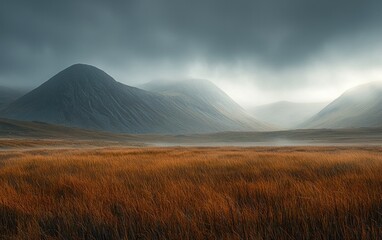 Fototapeta premium Misty Mountain Landscape