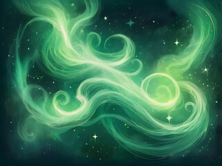 Fototapeta premium abstract background with green flow
