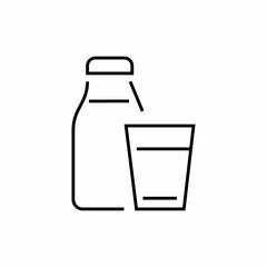 milk glass bottle icon sign vector