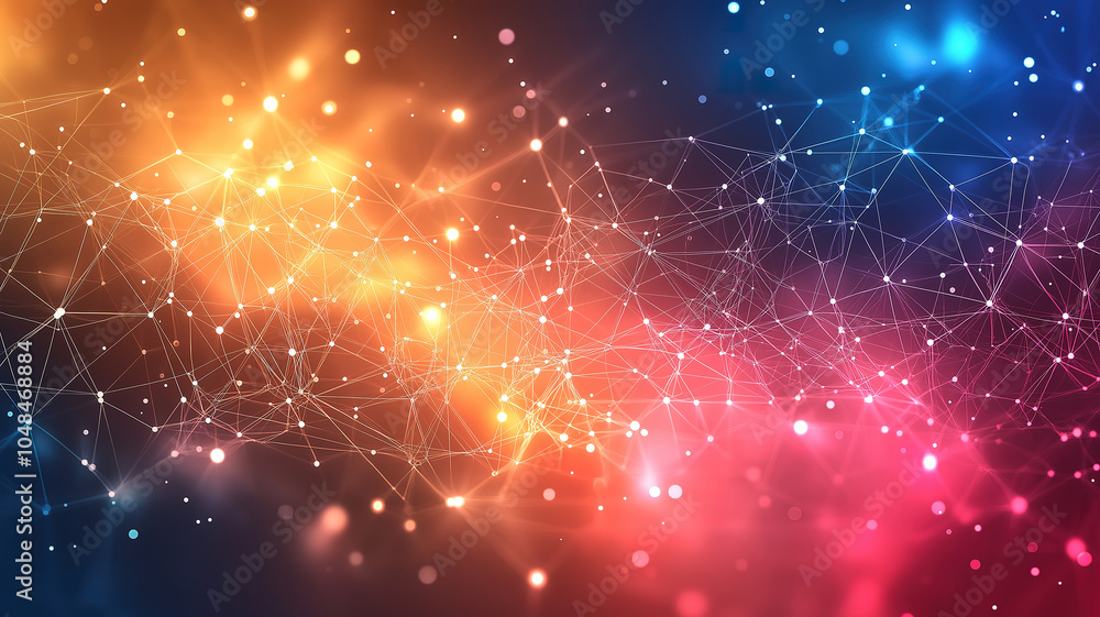 Poster technology network backdrop illustrating big data and cybersecurity