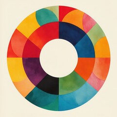 Obraz premium Healthy habits circular flow design for wellness and lifestyle posters