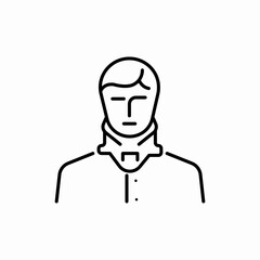 broken neck icon sign vector