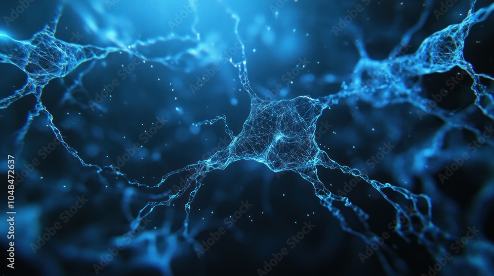 Poster Abstract representation of a neuron with intricate neural pathways