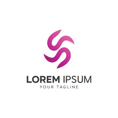 Obraz premium Minimalist Letter S logo design template