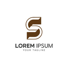 Minimalist Letter S logo design template