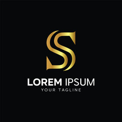 Fototapeta premium Minimalist Letter S logo design template