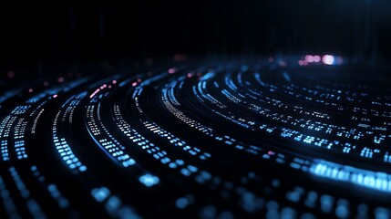 Futuristic digital data flow