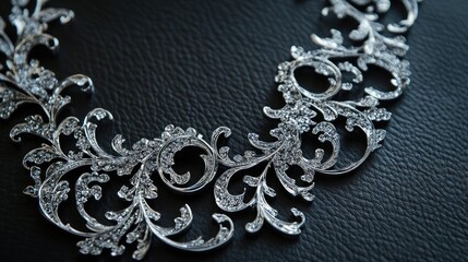 Elegant Silver Necklace with Intricate Design