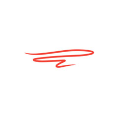 Obraz premium abstract red pen scribble