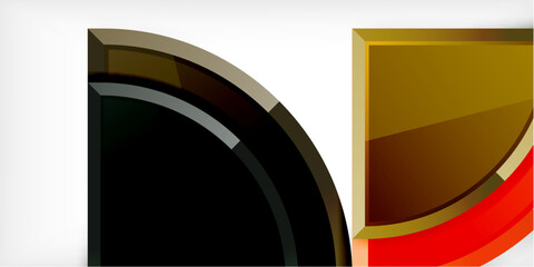 Glossy circles geometric background. Vector Illustration For Wallpaper, Banner, Background, Card, Book Illustration, landing page