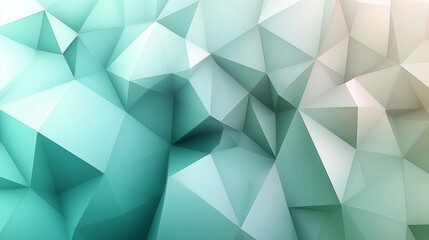 Fototapeta premium Abstract green polygonal geometric background