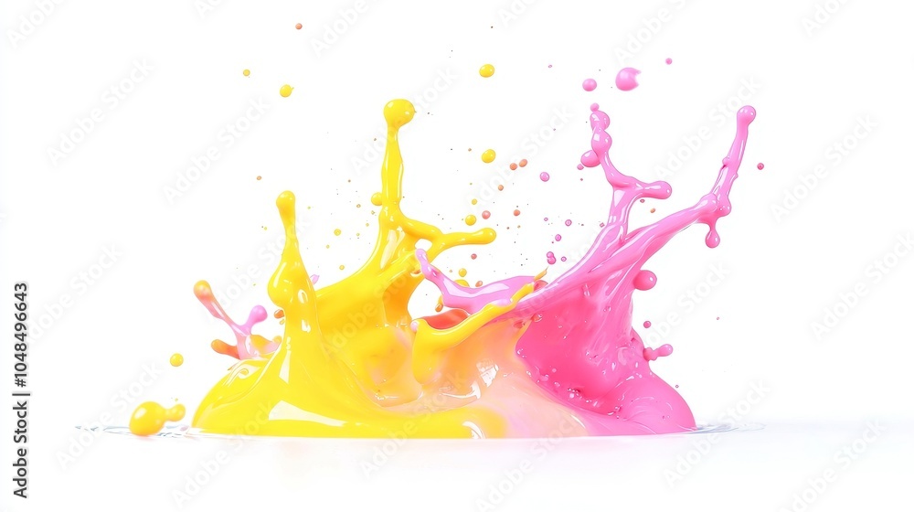 Poster colorful ink swirls in water, mesmerizing patterns form as vibrant inks blend and dance, creating an