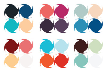 Abstract color palette Color swatches