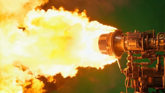 Fiery Propulsion: Jet Engine Ignition sequence close-up