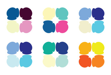 Abstract color palette Color swatches
