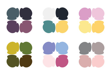 Abstract color palette Color swatches