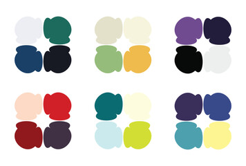 Abstract color palette Color swatches