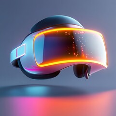 High-Tech Virtual Reality Headset Illustration