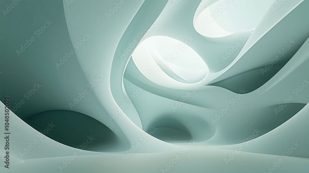 Poster abstract waves in motion, flowing lines intertwine in a seamless dance, creating a visual symphony o
