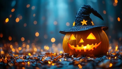 Pumpkin Dressed in a Charming Hat