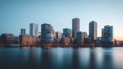 Obraz premium Urban Skyline at Dusk