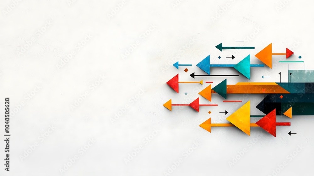 Poster hand-drawn pencil arrows with uneven sketchy lines for text direction and emphasis