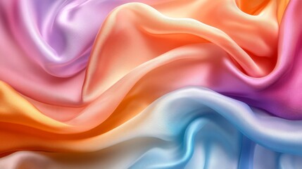 Obraz premium Rainbow Silk Waves