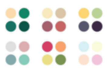 Abstract color palette Color swatches