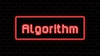 Algorithm のネオン文字