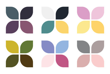 Abstract color palette Color swatches
