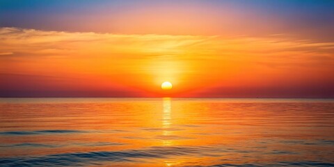 Obraz premium Tranquil summer sunset over ocean