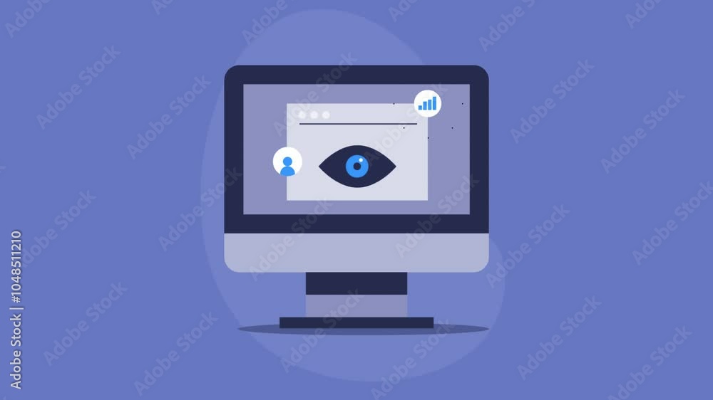Poster user web browser activity, web traffic data, content engagement and conversion, cyber security keepi