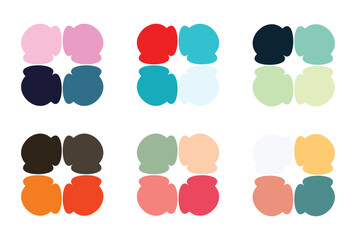 Abstract color palette Color swatches