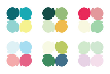 Abstract color palette Color swatches