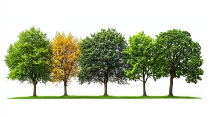 Obraz premium Row of Diverse Trees