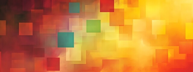 A seamless pattern of multicolored squares, each with a soft gradient that transitions from one color to another, creating an abstract and colorful background for design projects