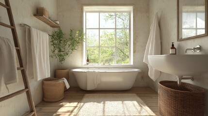 Cozy Rustic Bathroom Design