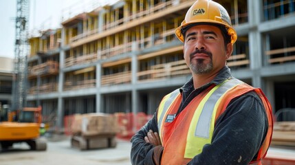 Fototapeta premium Construction Worker on Site