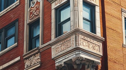Obraz premium Architectural detail in Chicago, Illinois