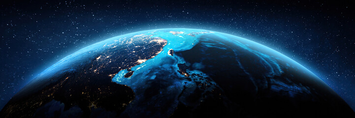 China and Taiwan from space