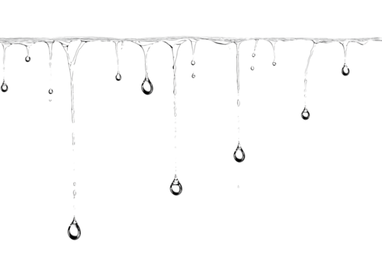 water drops on a transparent background