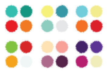 Abstract color palette Color swatches